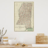 De staat Mississippi Poster (Keuken)