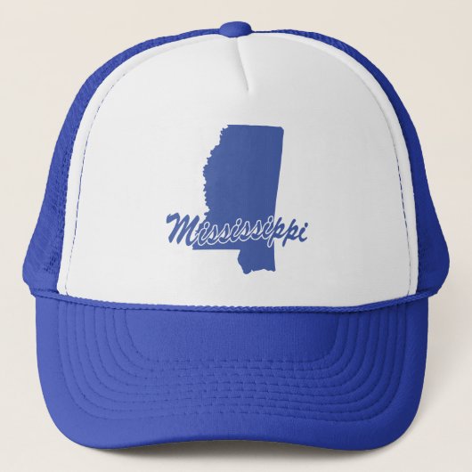 de staat Mississippi Shape Trucker Hat Pet (Voorkant)