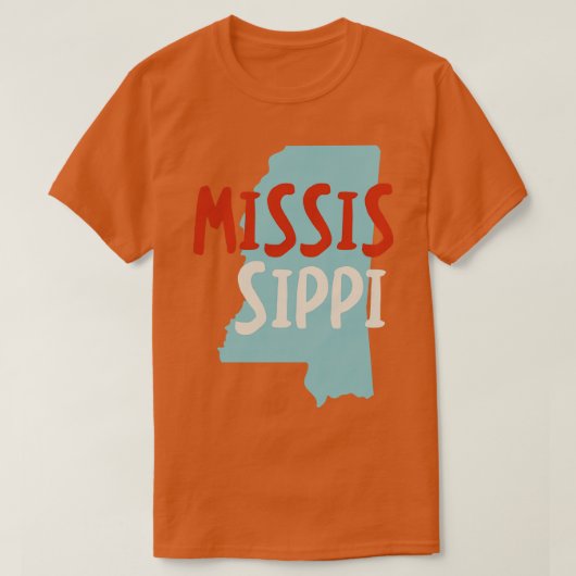 De staat Mississippi T-shirt (Design voorkant)