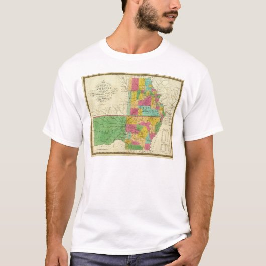 De staat Missouri en het gebied Arkansas T-shirt (Voorkant)