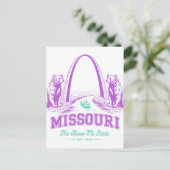 De staat Missouri is het Show Me. 1821 Beer Briefkaart (Staand voorkant)