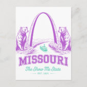 De staat Missouri is het Show Me. 1821 Beer Briefkaart (Voorkant)