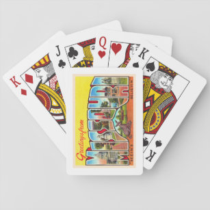 De staat Missouri MO  groot Briefkaart Pokerkaarten