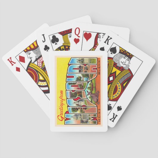 De staat Missouri MO  groot Briefkaart Pokerkaarten (Achterkant)
