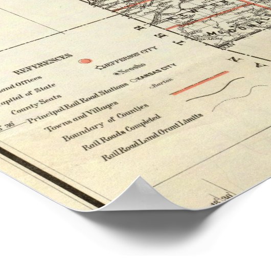 De staat Missouri Poster (Hoek)