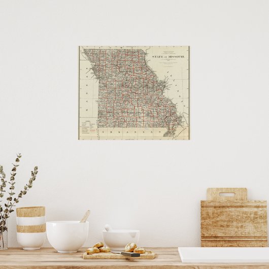 De staat Missouri Poster (Keuken)