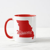 De staat Missouri Shape Red Mok (Links)