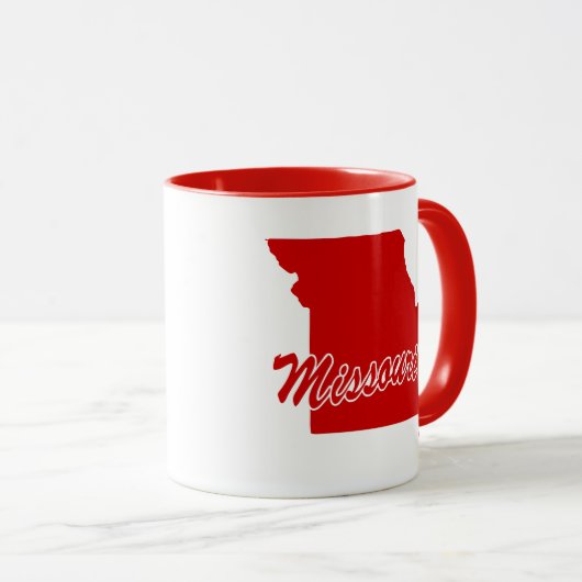 De staat Missouri Shape Red Mok (Voorkant rechts)