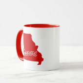 De staat Missouri Shape Red Mok (Voorkant links)