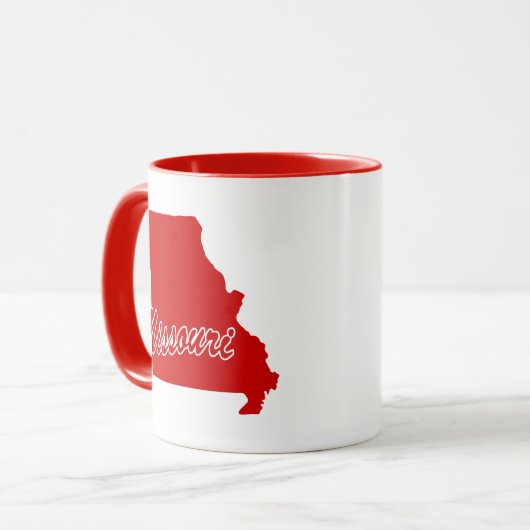 De staat Missouri Shape Red Mok (Voorkant links)