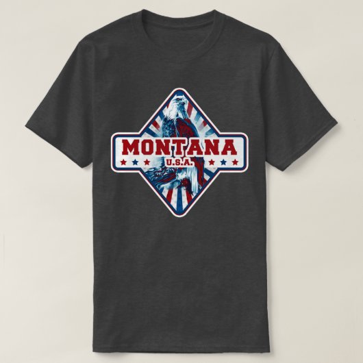 De staat Montana american eagle T-shirt (Design voorkant)