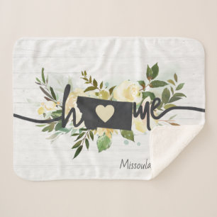 De staat Montana heeft uw rustieke thuisstad geper Sherpa Deken