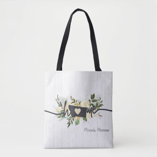 De staat Montana heeft uw rustieke thuisstad geper Tote Bag (Voorkant)