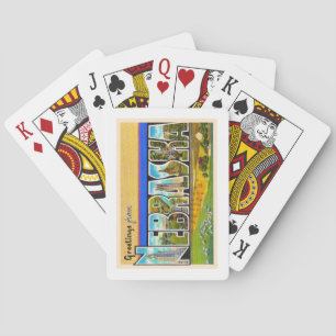 De staat Nebraska NE  groot Briefkaart Pokerkaarten