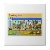 De staat Nebraska NE  groot Briefkaart Tegeltje (Voorkant)