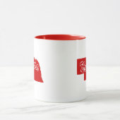 De staat Nebraska Shape Red Mok (Midden)