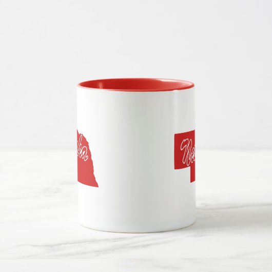 De staat Nebraska Shape Red Mok (Midden)