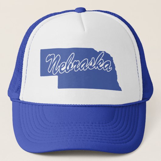 De staat Nebraska Shape Trucker Hat Trucker Pet (Voorkant)