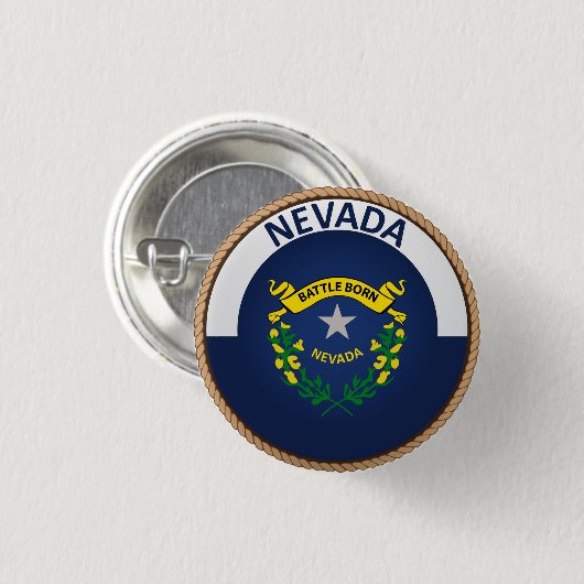 De staat Nevada Flag Seal Button (Voorkant /achterkant)