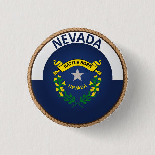 De staat Nevada Flag Seal Button