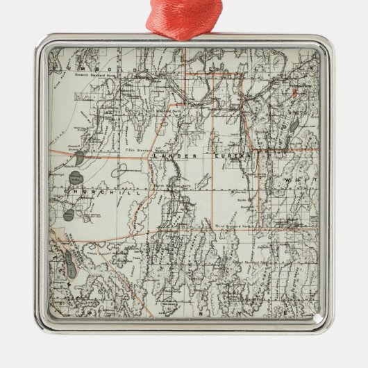 De staat Nevada Metalen Ornament (Voorkant)