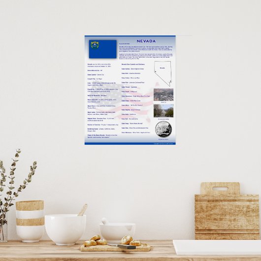 De staat Nevada, NV-Posters Poster (Keuken)