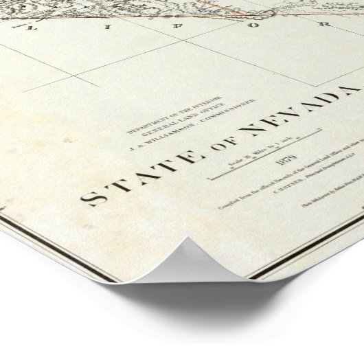 De staat Nevada Poster (Hoek)