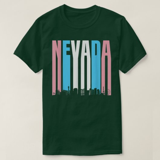 de staat Nevada trans Pride vlag transgender T-shirt (Design voorkant)