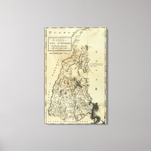 De staat New Hampshire 2 Canvas Afdruk (Voorkant)