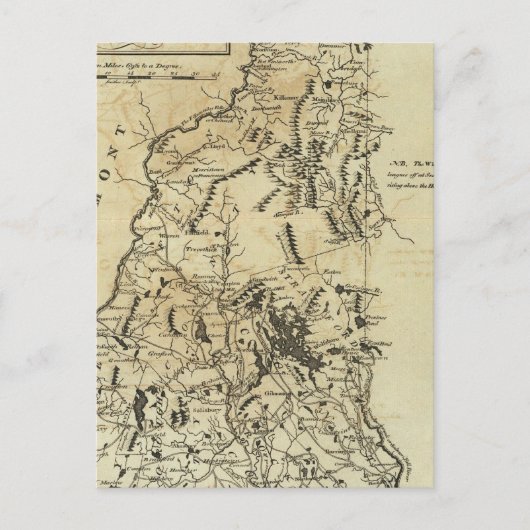 De staat New Hampshire 3 Briefkaart (Voorkant)