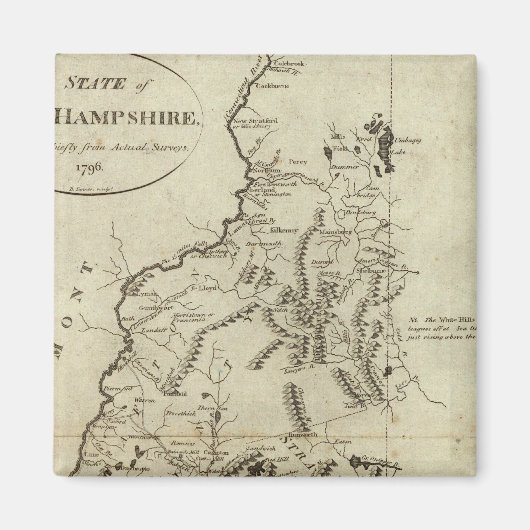 De staat New Hampshire 4 Magneet (Voorkant)