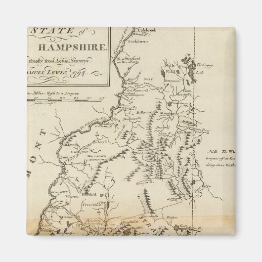 De staat New Hampshire Magneet (Voorkant)