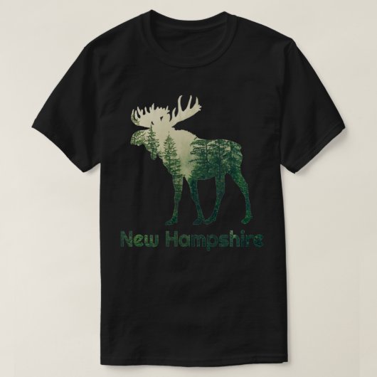 De staat New Hampshire Moose Forest Tree Hunter Wi T-shirt (Design voorkant)
