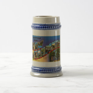 De staat New Hampshire NH Vintage Travel Souvenir Bierpul