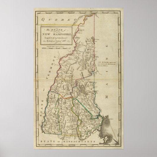 De staat New Hampshire Poster (Voorkant)