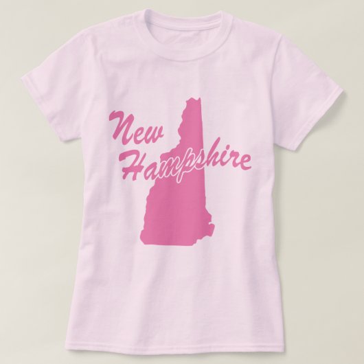 De staat New Hampshire Shape T-shirt (Design voorkant)