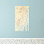 De staat New Jersey, 1877 Canvas Afdruk (Insitu (Houten vloer))