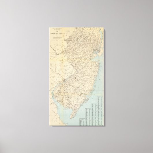 De staat New Jersey, 1877 Canvas Afdruk (Voorkant)