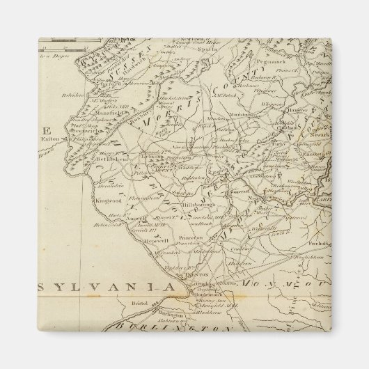 De staat New Jersey 2 Magneet (Voorkant)
