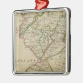 De staat New Jersey 3 Metalen Ornament (Links)