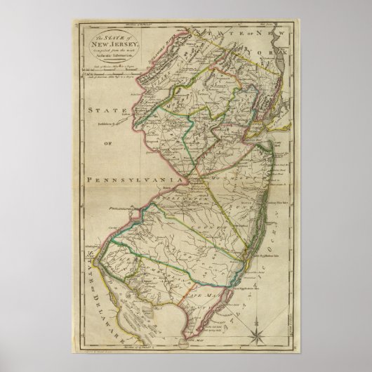 De staat New Jersey 3 Poster (Voorkant)