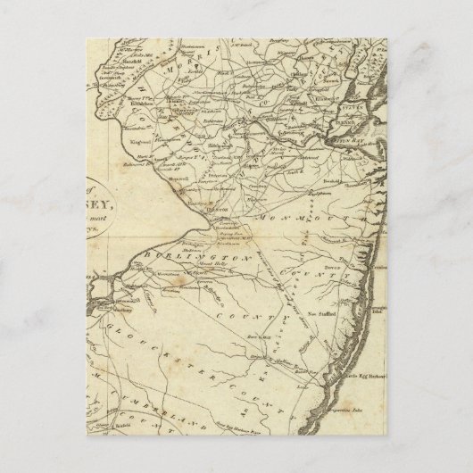 De staat New Jersey Briefkaart (Voorkant)