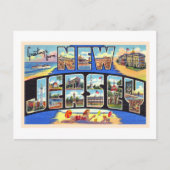 De staat New Jersey  groot Briefkaart met grote le (Voorkant)