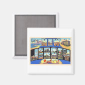 De staat New Jersey groot Briefkaart met grote le Magneet (Voorkant / Achterkant)