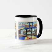 De staat New Jersey groot Briefkaart met grote le Mok (Voorkant rechts)