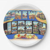 De staat New Jersey  groot Briefkaart met grote le Papieren Bordje (Voorkant)