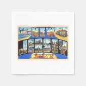 De staat New Jersey  groot Briefkaart met grote le Servet (Voorkant)