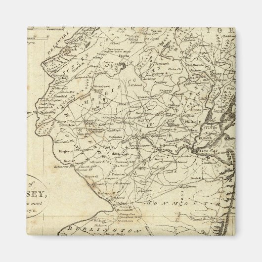 De staat New Jersey Magneet (Voorkant)