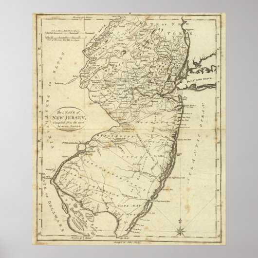 De staat New Jersey Poster (Voorkant)