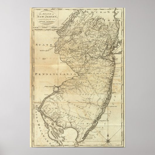 De staat New Jersey Poster (Voorkant)